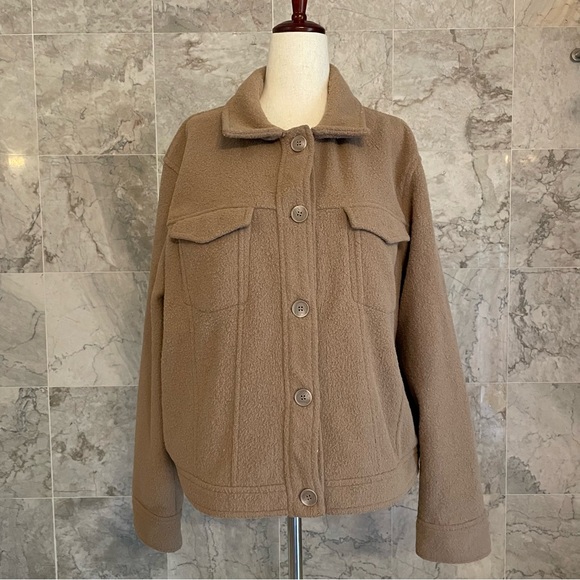 Joie Fleece Teddy Button Up Shirt Jacket - Picture 2 of 7